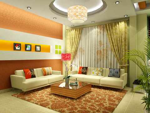 tao-diem-nhan-tren-tuong-phong-khach1 Trang trí phòng khách bằng cách tạo điểm nhấn trên tường