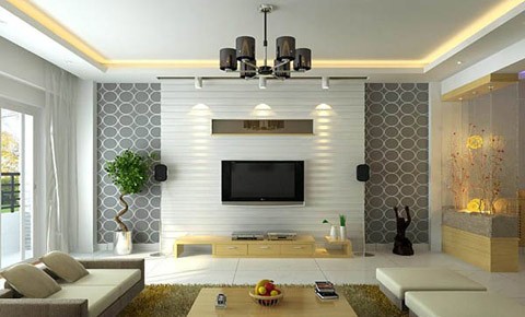 tao-diem-nhan-tren-tuong-phong-khach3 Trang trí phòng khách bằng cách tạo điểm nhấn trên tường