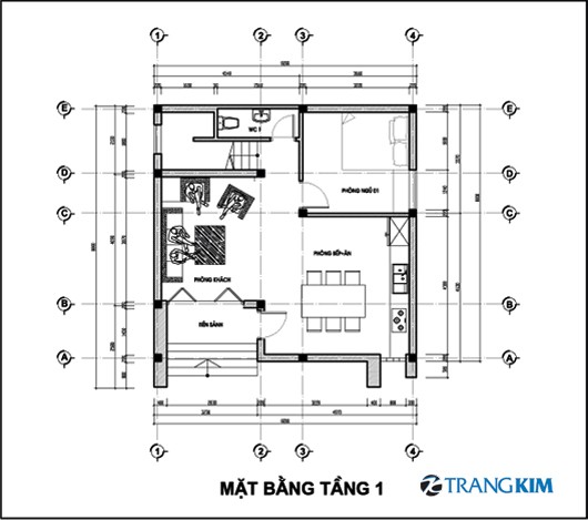 Thiết kế kiến trúc biệt thự phố hiện đại - Ông Dư mat-bang-kien-truc-biet-thu-tang-1 Thiết kế kiến trúc biệt thự phố hiện đại - Ông Dư