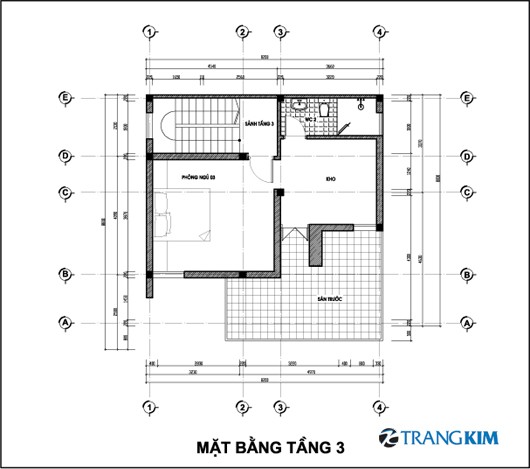 Thiết kế kiến trúc biệt thự phố hiện đại - Ông Dư mat-bang-kien-truc-biet-thu-tang-3 Thiết kế kiến trúc biệt thự phố hiện đại - Ông Dư