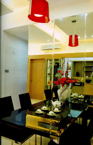 vach guong giap tuong Thiết kế dành cho căn hộ 83 m2