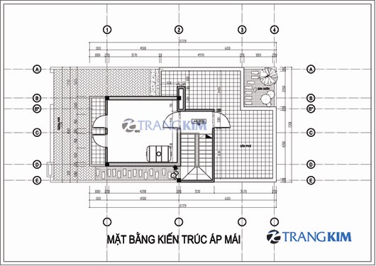 biet-thu-pho-mat-bang-tang-3 Thiết kế kiến trúc biệt thự phố 2 tầng 1 tum – Chị Dung