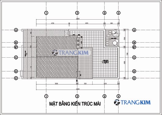 biet-thu-pho-mat-bang-tang-MAI Thiết kế kiến trúc biệt thự phố 2 tầng 1 tum – Chị Dung