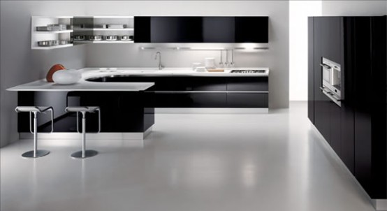 Black-and-white-kitchen-design-ideas-20-554x302 Sạch và sang với bếp đen trắng