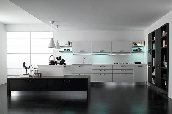 Black-and-white-kitchen-design-ideas-24-554x369 Sạch và sang với bếp đen trắng
