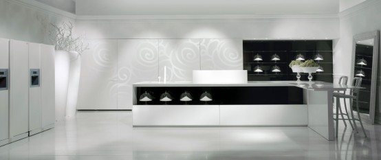 Black-and-white-kitchen-design-ideas-26-554x233 Sạch và sang với bếp đen trắng