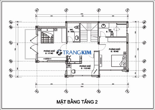 Mặt bằng thiết kế tầng 2 1 Mặt bằng thiết kế tầng 2 1