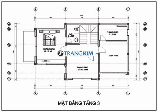 Mặt bằng thiết kế tầng 3 1 Mặt bằng thiết kế tầng 3 1