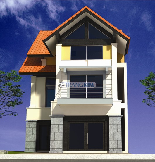 Hình ảnh phối cảnh thiết kế biệt thự 2 mặt tiền 3