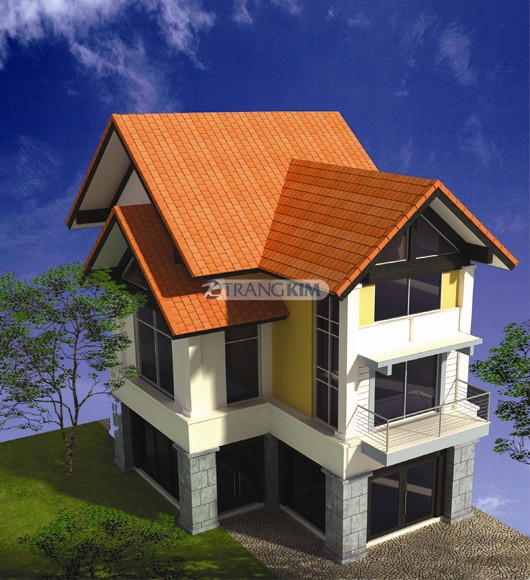 Hình ảnh phối cảnh thiết kế biệt thự 2 mặt tiền 4