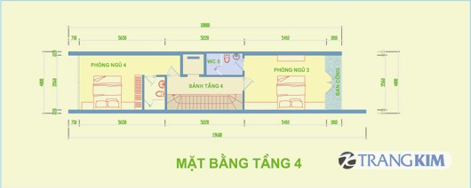 Mặt bằng thiết kế tầng 3, 4 2