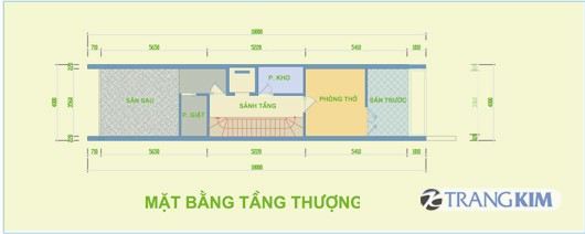 Mặt bằng thiết kế tầng thượng 1