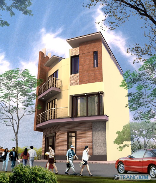 Tư vấn kiến trúc nhà phố trên khu đất méo 1 Tư vấn kiến trúc nhà phố trên khu đất méo 1