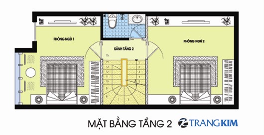 Mặt bằng thiết kế tầng 2 1