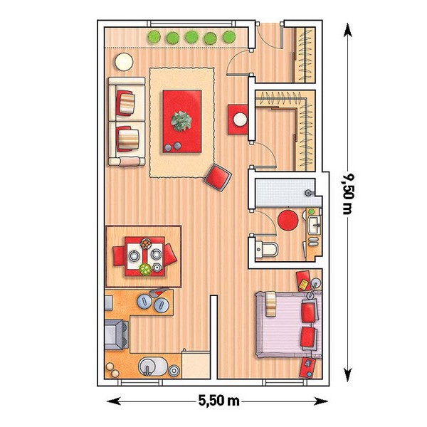 Bài trí thông minh trong căn hộ 52m2 |Trang Kim