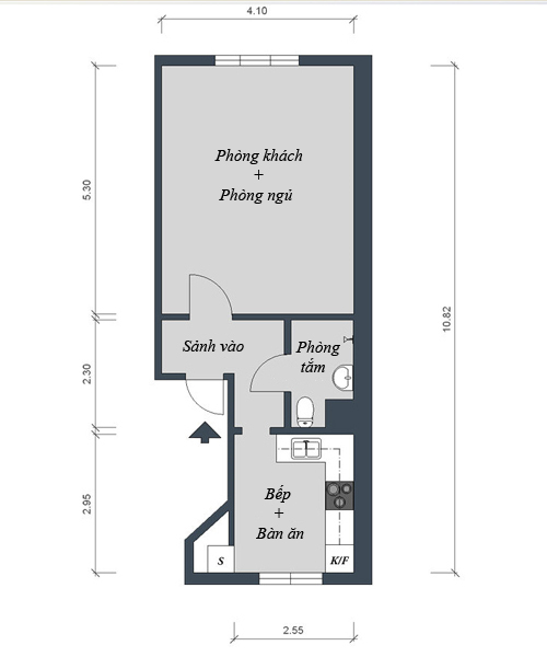 Căn hộ 36m2 tươi sáng - Trangkim