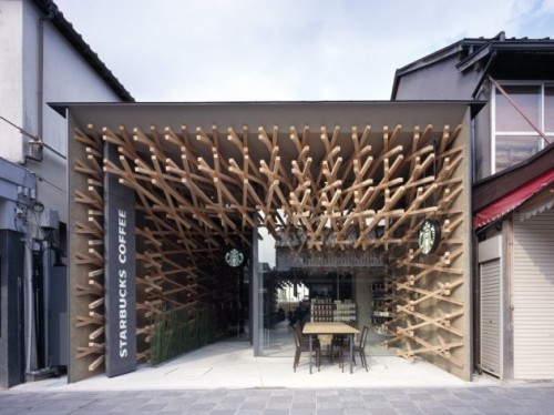 Thiết kế nội thất Nhật Bản với quán Starburks đẹp