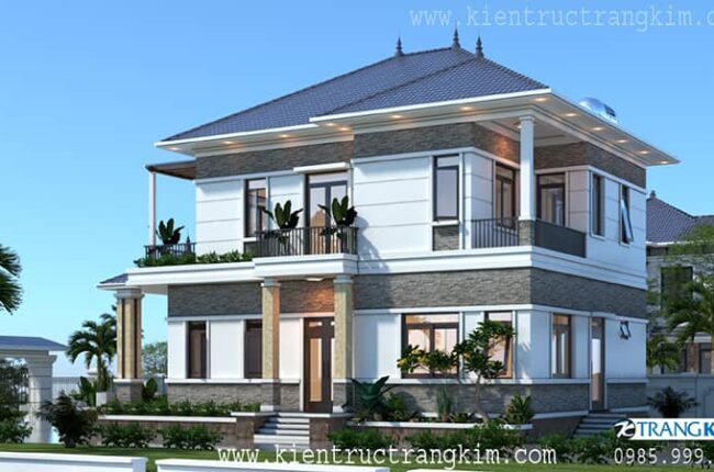 Hình ảnh phối cảnh kiến trúc biệt thự 280m2