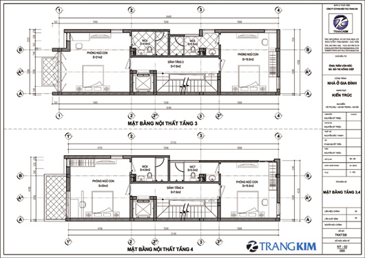 Mặt bằng tầng 3, tầng 4 1 Mặt bằng tầng 3, tầng 4 1
