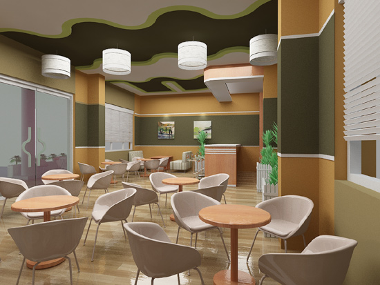 Nội thất quán cafe phù hợp với không gian - Trangkim