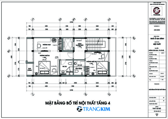 Thiết kế nội thất nhà ống 6 tầng 1 tum – Hà Nội 22