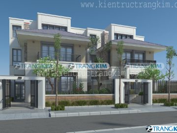 Thiết kế kiến trúc biệt thự liền kề 3 tầng – Hà Nam Thiết kế kiến trúc biệt thự liền kề 3 tầng – Hà Nam
