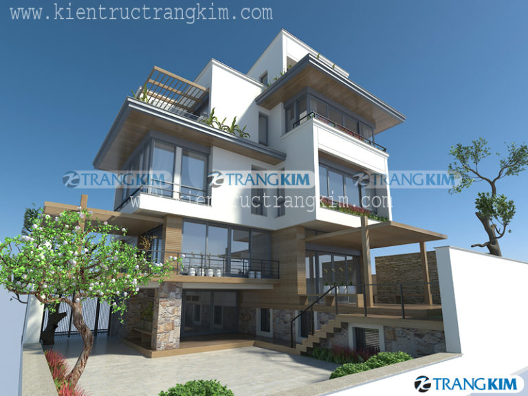 Một số hình ảnh tiêu biểu Thiết kế biệt thự đẹp của công ty Kiến trúc Trang Kim 7