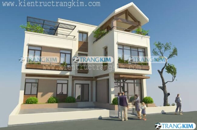 biệt thự 3 tầng mái thái hiện đại