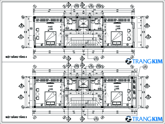 Mặt bằng công trình tầng 3, 4 1 Mặt bằng công trình tầng 3, 4 1