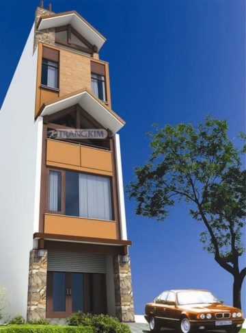 Thiết kế nhà ống mặt tiền 4m, 4 tầng và 2 mặt tiền 1 Thiết kế nhà ống mặt tiền 4m, 4 tầng và 2 mặt tiền 1