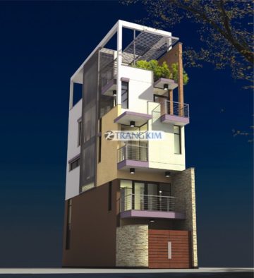 Thiết kế Kiến trúc nhà ống 4.5 tầng – Chú Sơn 1 Thiết kế Kiến trúc nhà ống 4.5 tầng – Chú Sơn 1