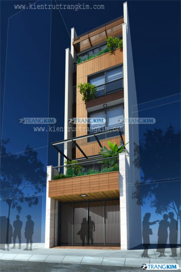 Thiết kế kiến trúc nhà ống 4 tầng – Anh Trường 1 Thiết kế kiến trúc nhà ống 4 tầng – Anh Trường 1