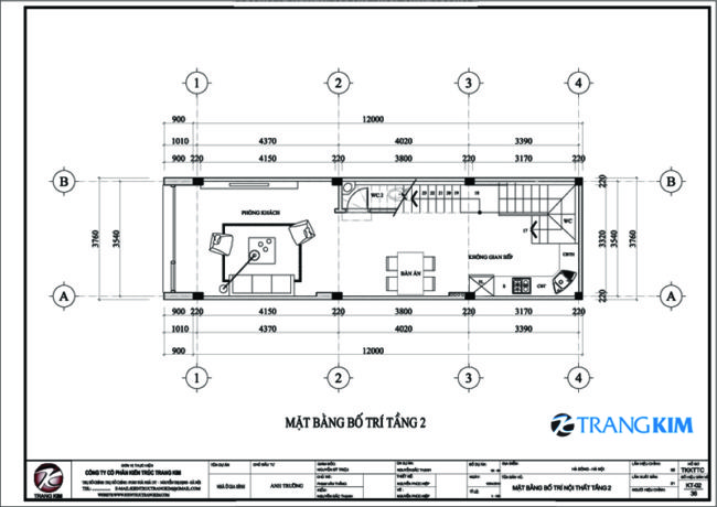 Thông tin về mẫu thiết kế nhà ống 50m2 4 tầng 1 tum tại Hà Nội 2