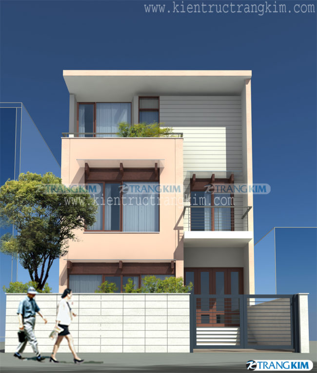 Phương án bố trí không gian biệt thự phố 1 Phương án bố trí không gian biệt thự phố 1