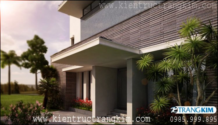 Thiết kế biệt thự 2 tầng xanh mát