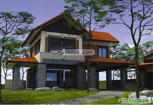 Một vài mẫu thiết kế biệt thự nhà vườn 2 tầng 1