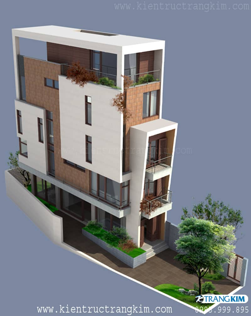 Hình ảnh phối cảnh thiết kế nhà ống 2 mặt tiền 3 Hình ảnh phối cảnh thiết kế nhà ống 2 mặt tiền 3