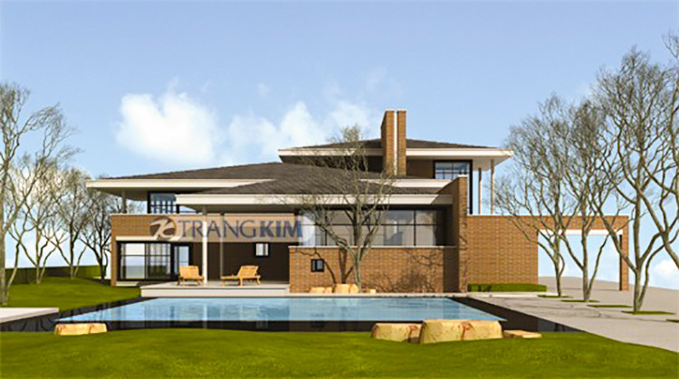 Hình ảnh phối cảnh thiết kế căn biệt thự - Góc 2 1 Biet thu nha vuon đẹp