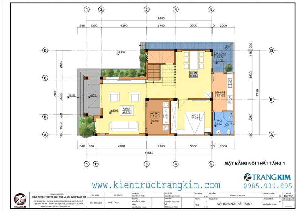 Mặt bằng thiết kế tầng 1 1 Mặt bằng thiết kế tầng 1