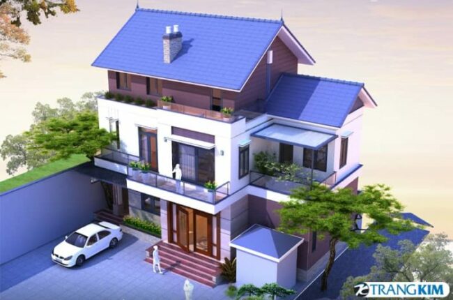 Thiết kế biệt thự 3 tầng hiện đại diện tích 300m2