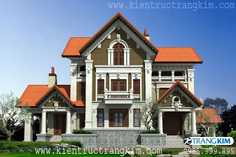 Phối cảnh thiết kế biệt thự cô điển - v2