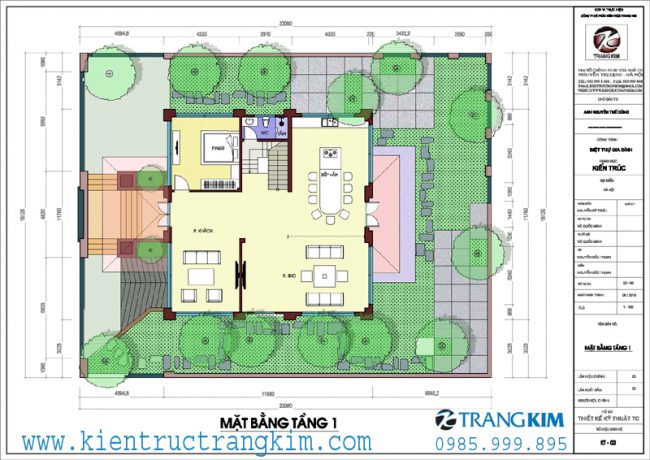 Mặt bằng tầng 1 1