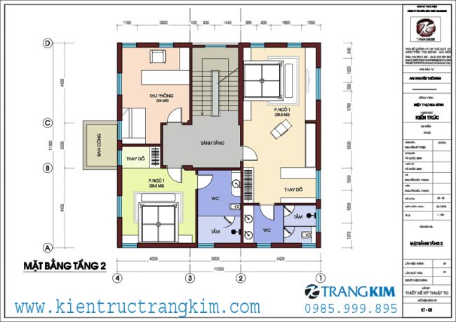 Mặt bằng tầng 2 1
