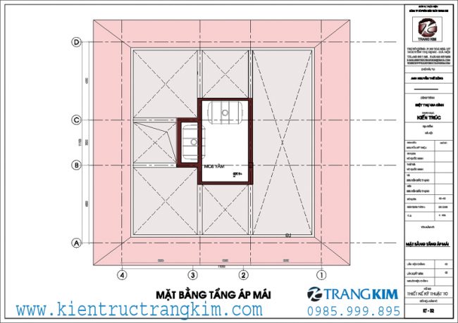 Mặt bằng tầng áp mái 1