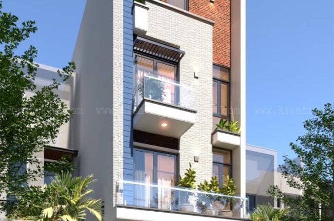 Nhà ống 4 tầng 4 phòng ngủ 5x12m