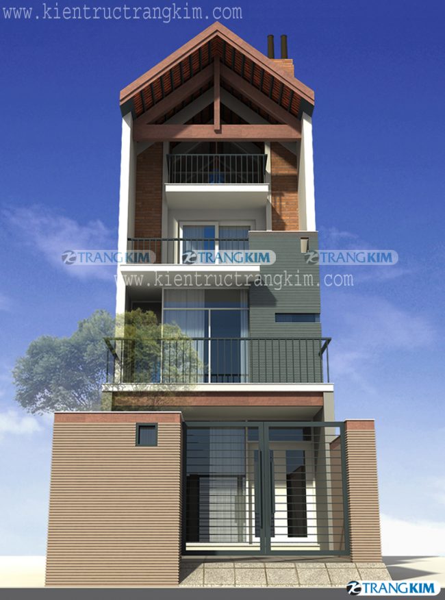 Hình ảnh phối cảnh thiết kế nhà ống hiện đại 3 tầng 5x20m 2 Hình ảnh phối cảnh thiết kế nhà ống hiện đại 3 tầng 5x20m 2