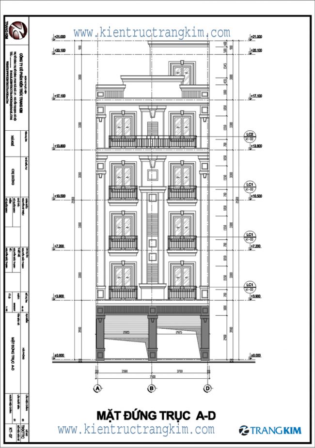 Mặt bằng nội thất tầng tum 2