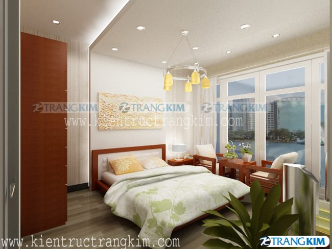 Một vài hình ảnh nội thất phòng ngủ trong thiết kế kiến trúc nhà nghỉ 5 tầng 1 tum 3