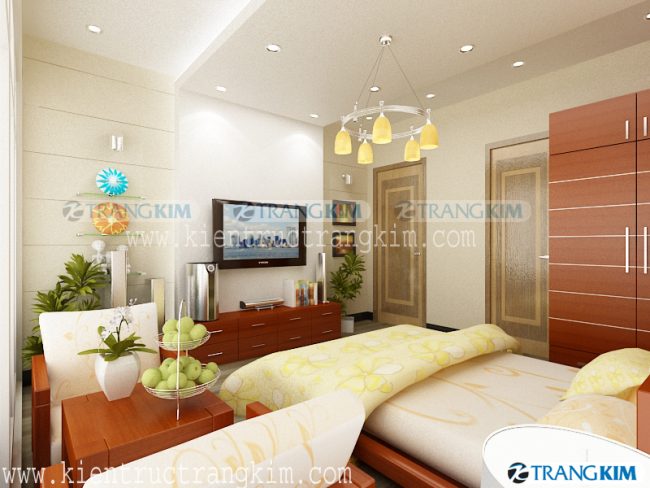 Một vài hình ảnh nội thất phòng ngủ trong thiết kế kiến trúc nhà nghỉ 5 tầng 1 tum 5