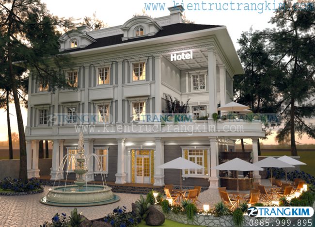 Hình ảnh phối cảnh thiết kế kiến trúc khách sạn mini tân cổ điển - Bắc Ninh 2 Hình ảnh phối cảnh thiết kế kiến trúc khách sạn mini tân cổ điển - Bắc Ninh 2